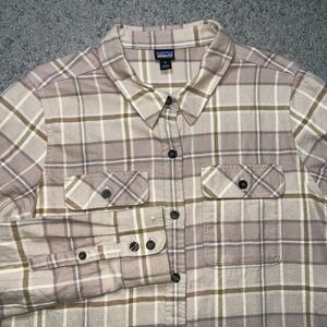 Patagonia Women's Long Sleeve Organic Cotton Midweight Fjord Flannel Shirt Sz M